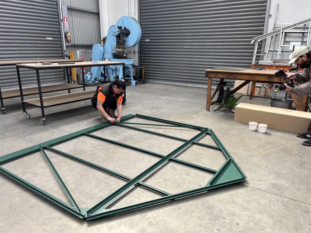 Emma Assembling Eden Greenhouse Kitset Dunedin NZ