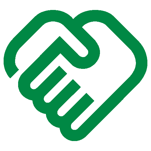 Handshake green icon