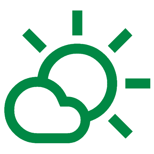 Partly cloudy day icon